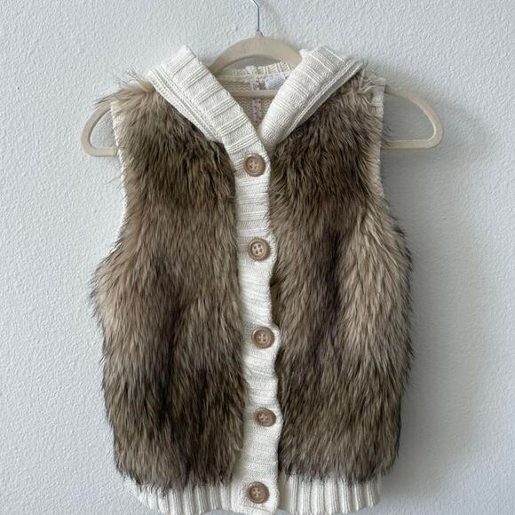 Source Unknown Jackets & Blazers - Unbranded Women's Brown and Cream Gilet